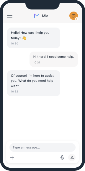 Mia — AI assistant mobile app